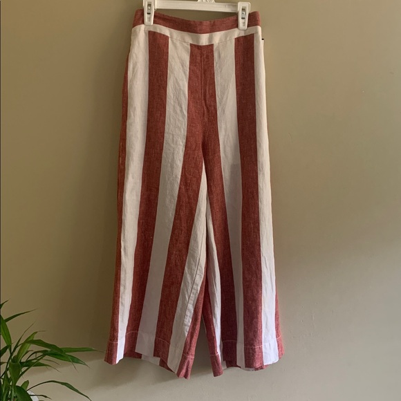 MADEWELL Houston Cropped Wide-leg Linen/Cotton Pull-on Pants - XS - Picture 5 of 8